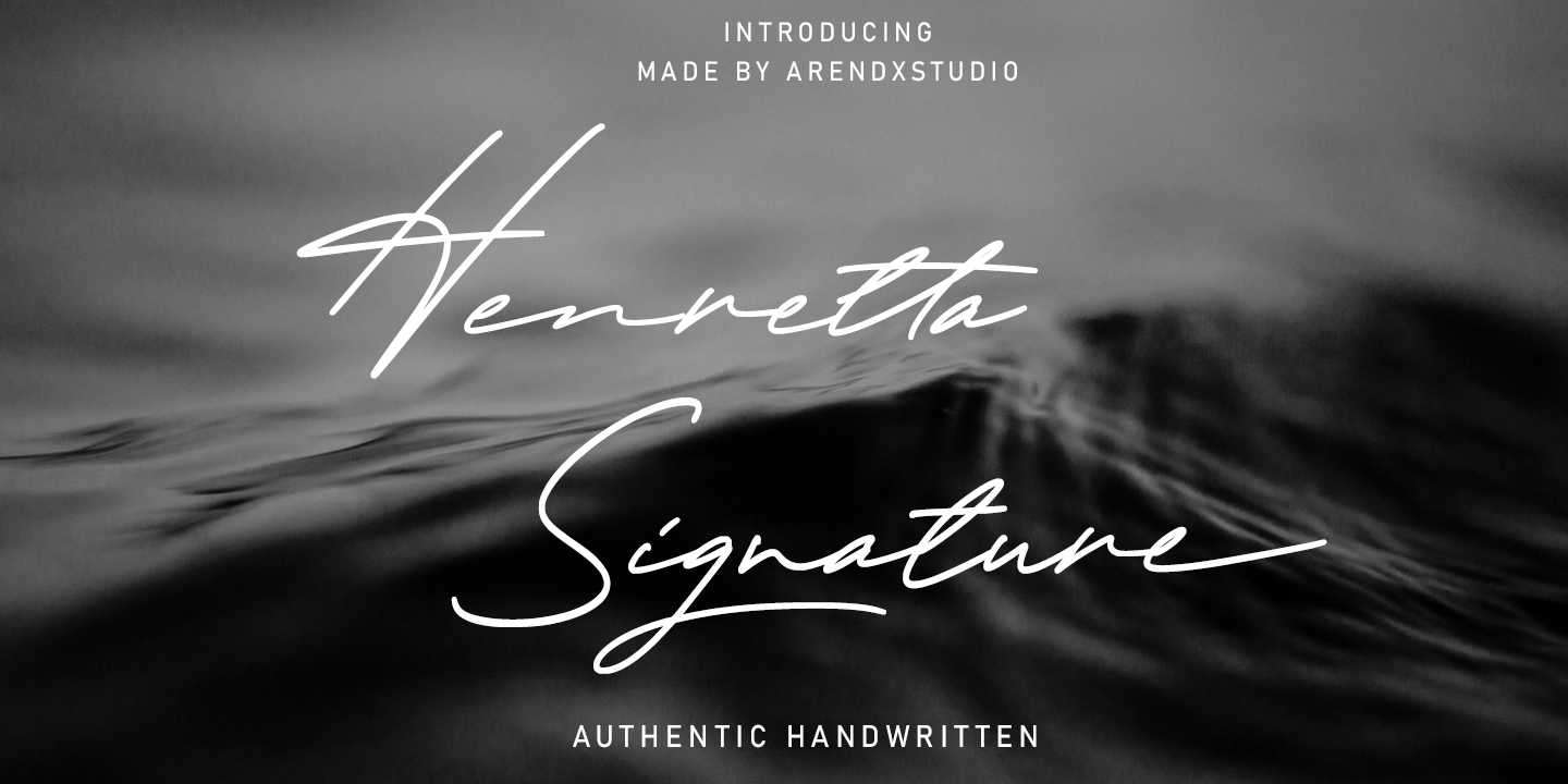 Schriftart Henretta Signature